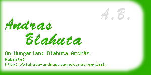 andras blahuta business card
